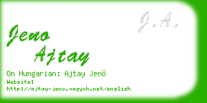 jeno ajtay business card